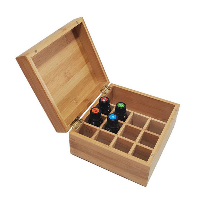 Modern Natural Rectangle Wooden Tea Boxes Wholesale